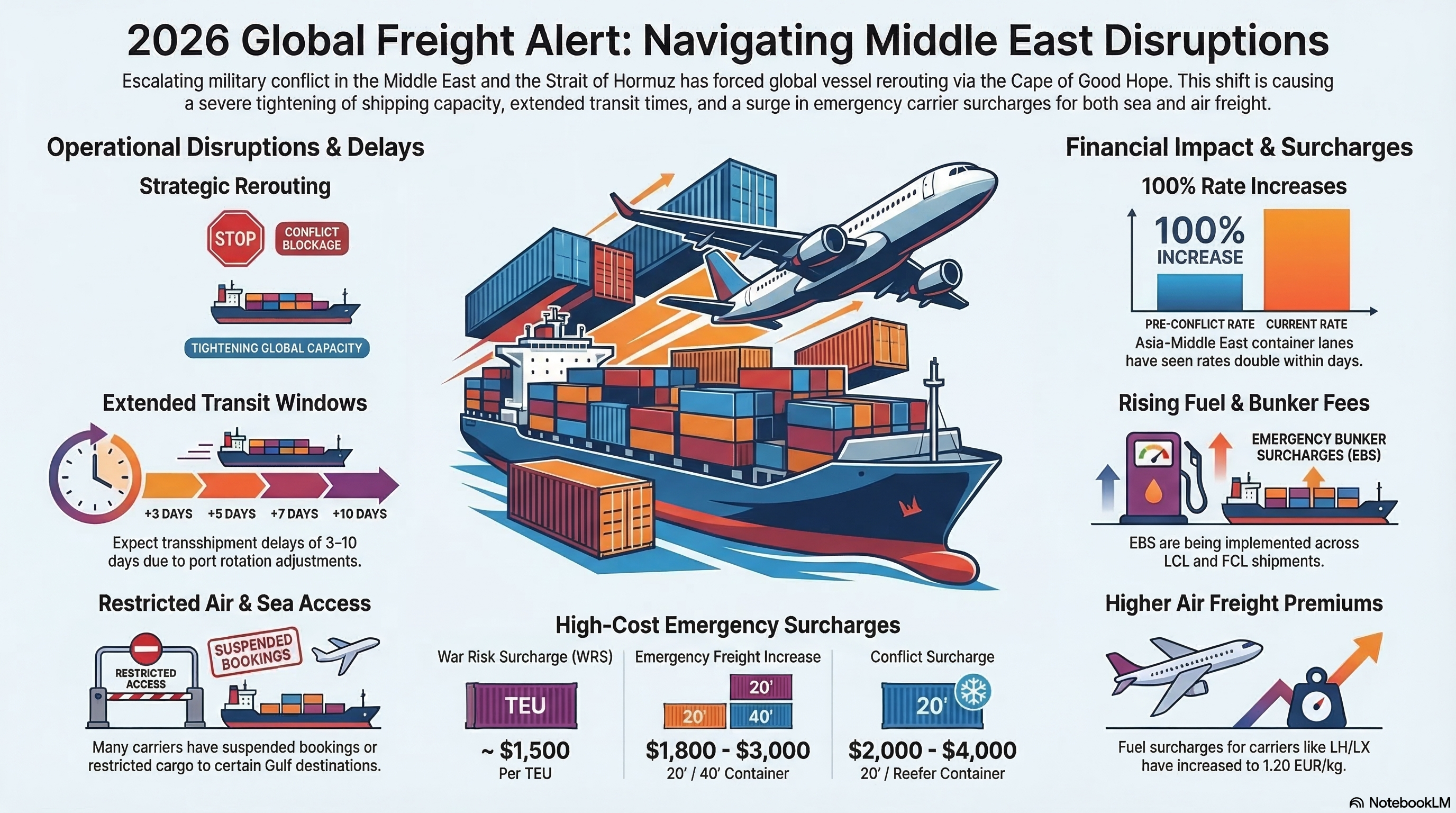 สถานการณ์ขนส่งสินค้าทางเรือ-ทางอากาศ-ผลกระทบตะวันออกกลาง-2026